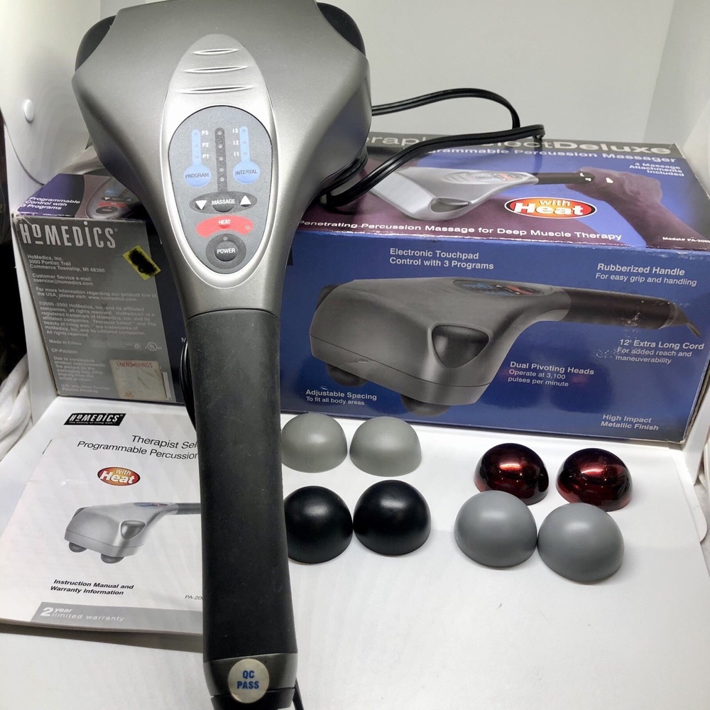 Homedics PA-200H Therapist Select Deluxe Back Neck Percussion Massager W/ Heat